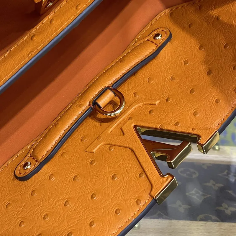LV N81279 Louis Vuitton Capucines MM Handbag Orange