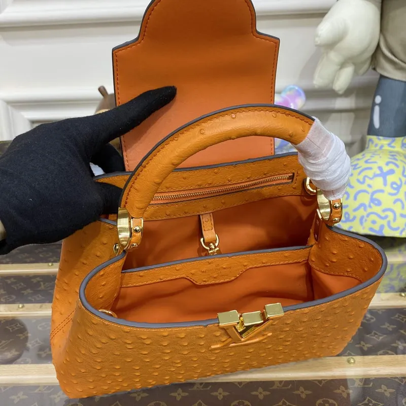 LV N81523 Louis Vuitton Capucines BB Handbag Orange