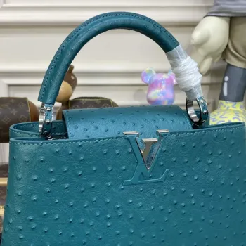 LV N81279 Louis Vuitton Capucines MM Handbag Lake blue