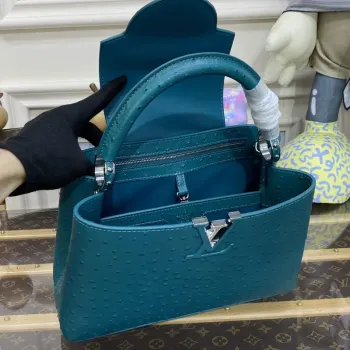 LV N81279 Louis Vuitton Capucines MM Handbag Lake blue