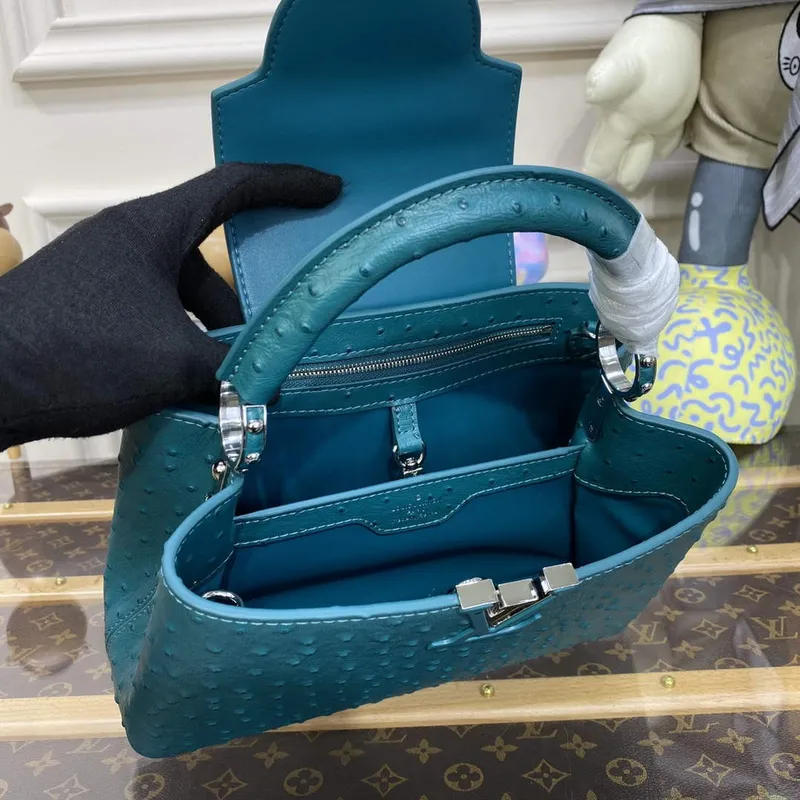 LV N81523 Louis Vuitton Capucines BB Handbag Lake blue