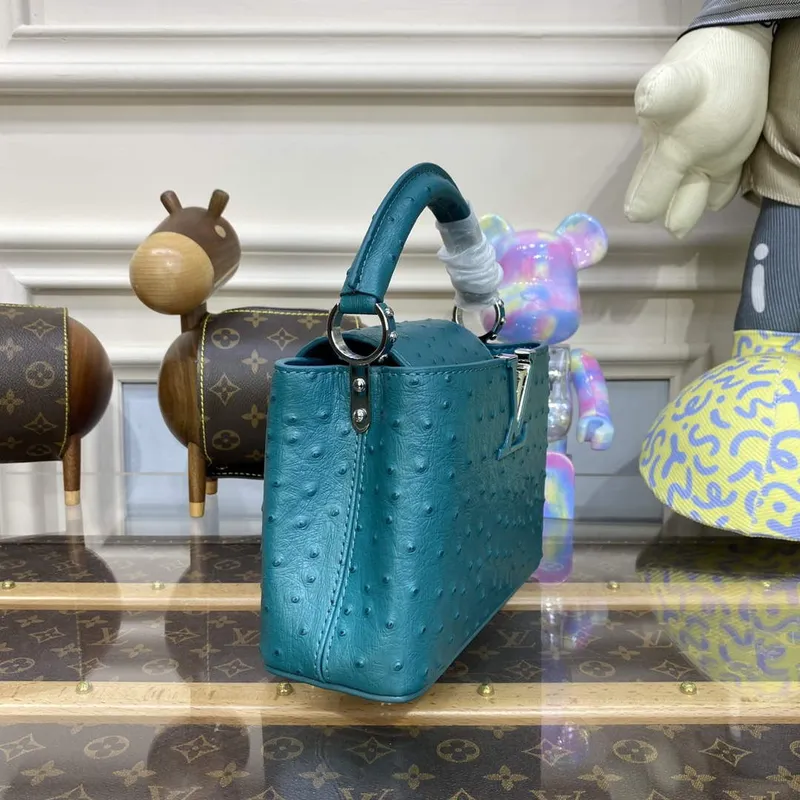 LV N81523 Louis Vuitton Capucines Mini Handbag Lake blue