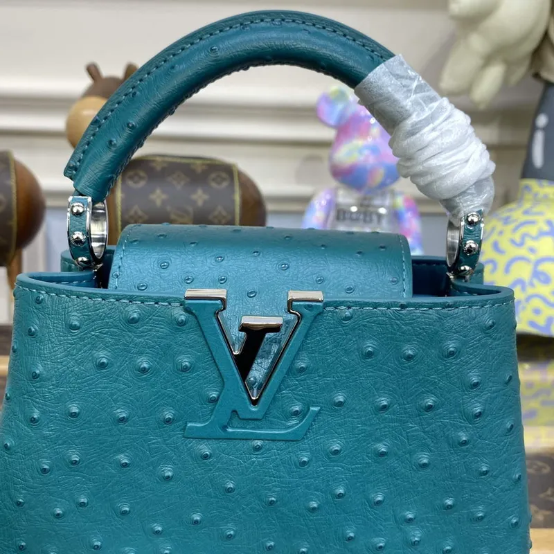 LV N81523 Louis Vuitton Capucines Mini Handbag Lake blue