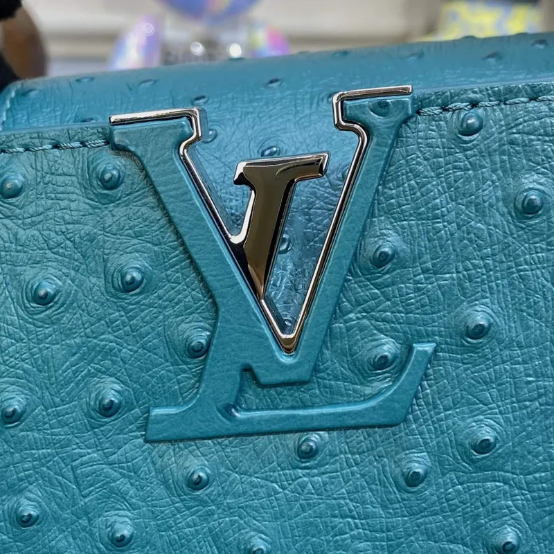 LV N81523 Louis Vuitton Capucines Mini Handbag Lake blue