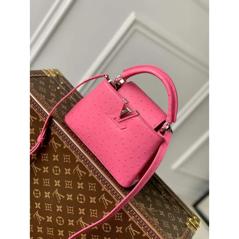 LV N81523 Louis Vuitton Capucines Mini Handbag Plum