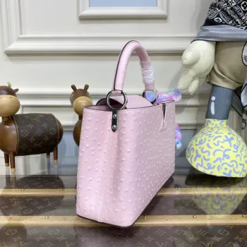 LV N81279 Louis Vuitton Capucines MM Handbag Rose Calypso