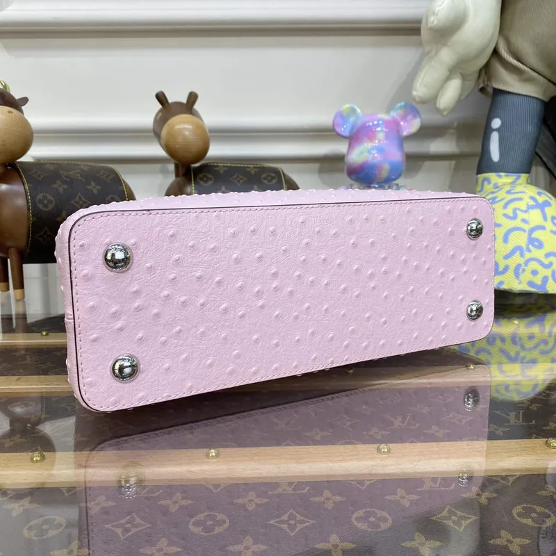 LV N81279 Louis Vuitton Capucines MM Handbag Rose Calypso