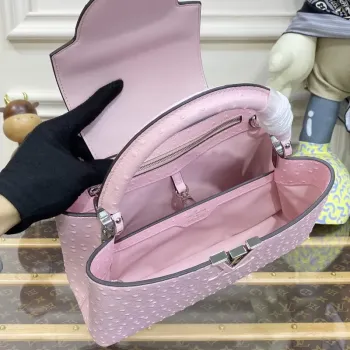 LV N81279 Louis Vuitton Capucines MM Handbag Rose Calypso