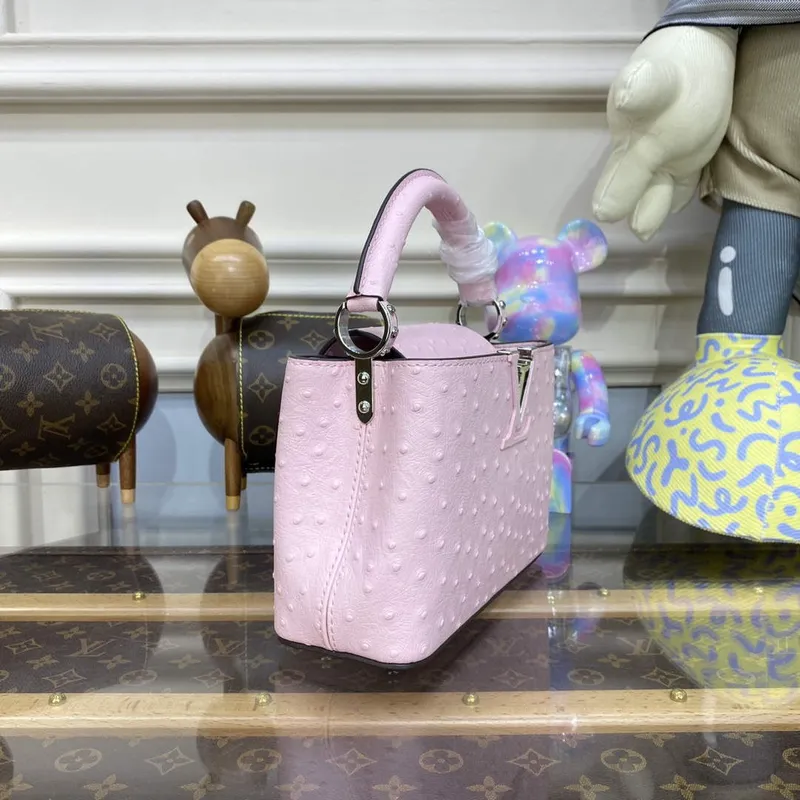 LV N81279 Louis Vuitton Capucines Mini Handbag Rose Calypso