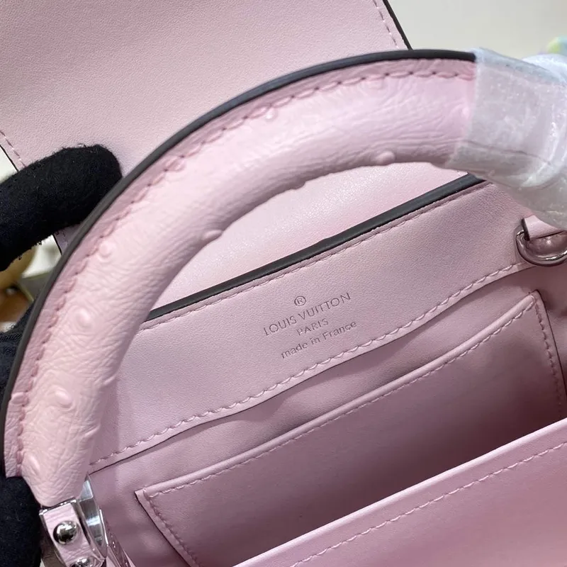 LV N81279 Louis Vuitton Capucines Mini Handbag Rose Calypso