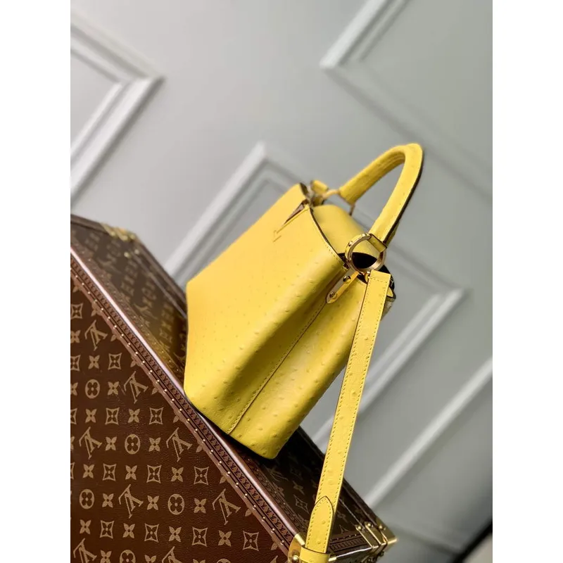 LV N81196 Louis Vuitton Capucines MM Handbag Yellow