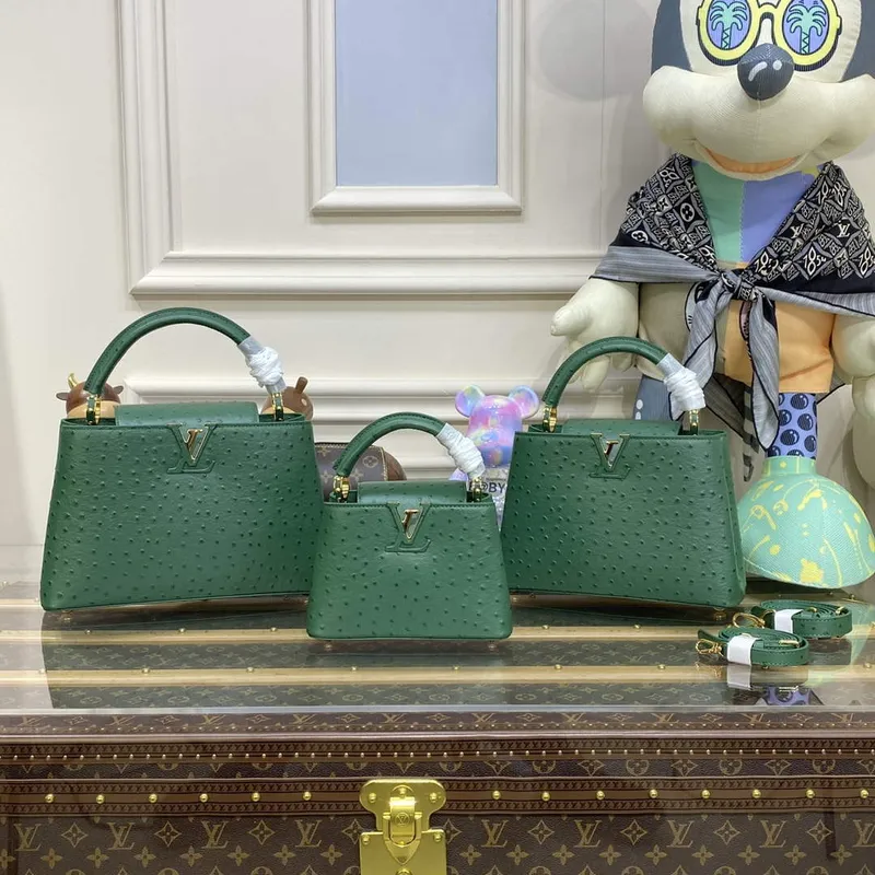 LV N93075 Louis Vuitton Capucines Mini Handbag Mint Green