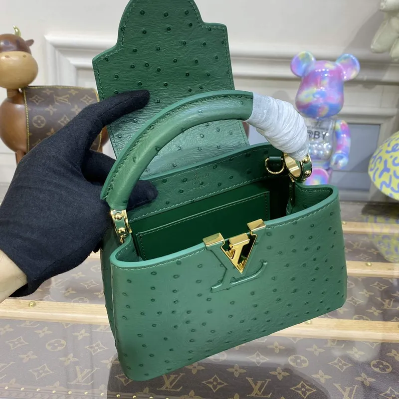LV N93075 Louis Vuitton Capucines Mini Handbag Mint Green
