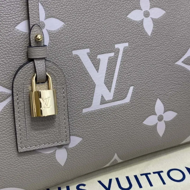 Louis Vuitton LV M58914 Petit Palais Bicolor Monogram empreinte leather Crème