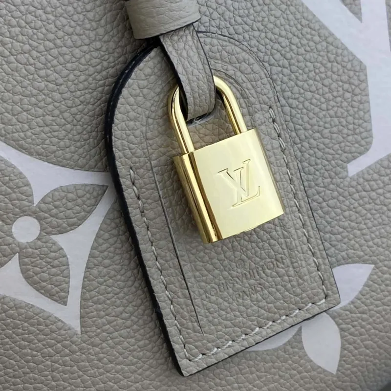 Louis Vuitton LV M58914 Petit Palais Bicolor Monogram empreinte leather Crème