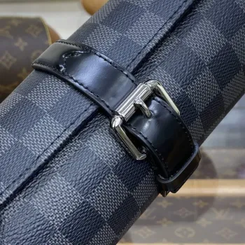 LV N41137 Louis Vuitton 3 Watch Case Damier Graphite Canvas
