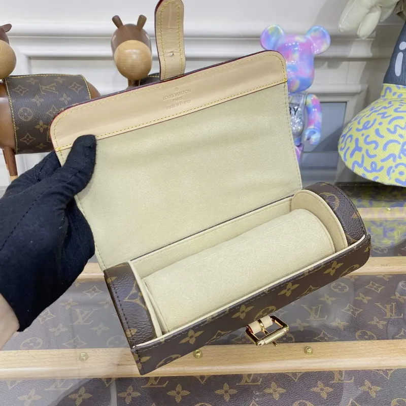 LV M47530 Louis Vuitton 3 Watch Case Monogram Canvas