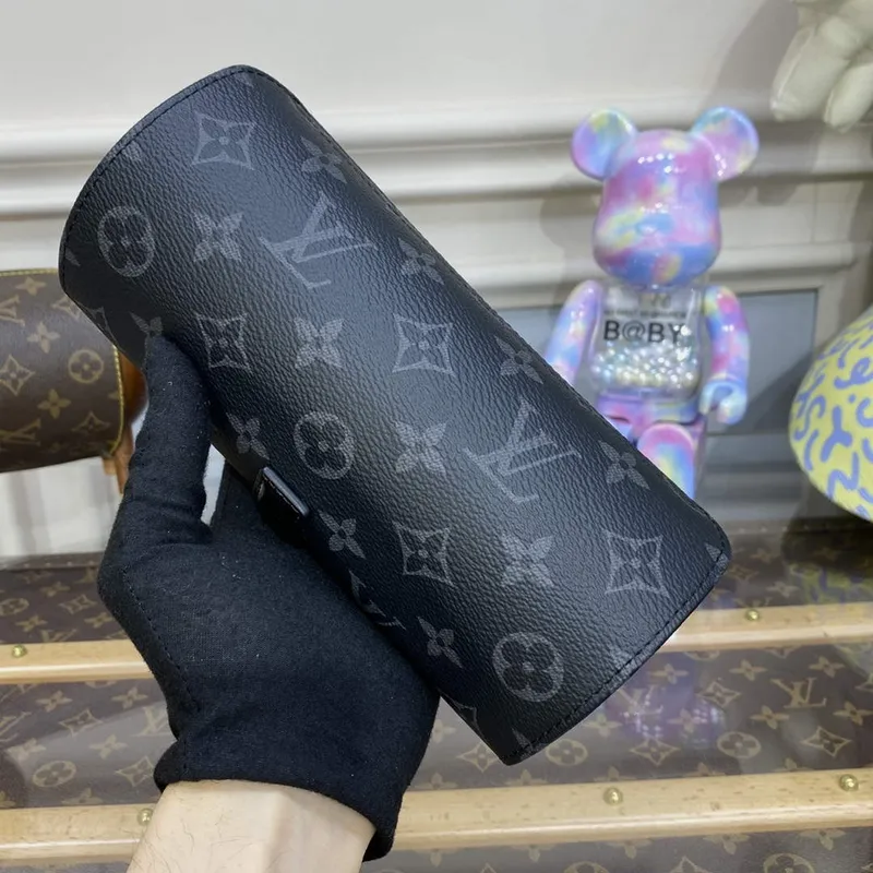 LV M43385 Louis Vuitton 3 Watch Case Monogram Eclipse