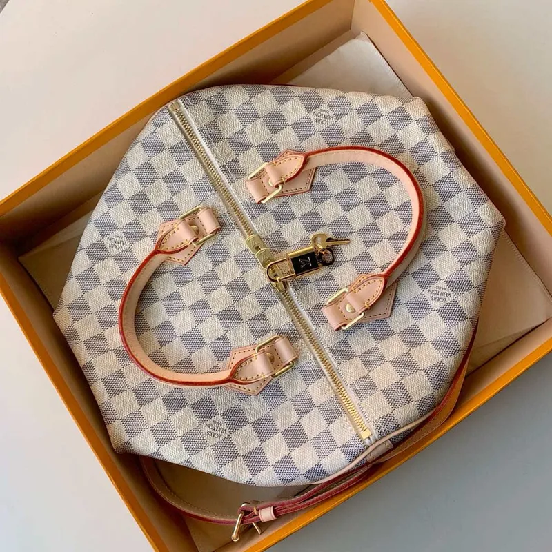 Louis Vuitton N41373 LV Speedy 30 Bag Damier Azur Canvas