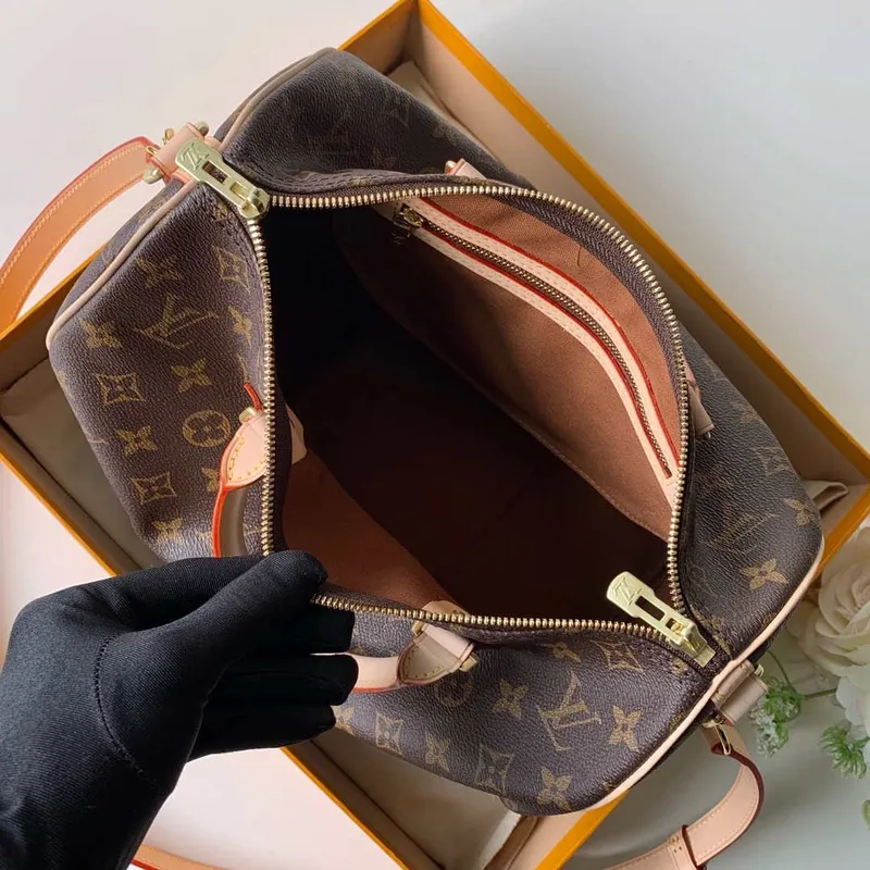 Louis Vuitton LV M41112 Speedy 30 Bag Monogram Canvas With Strap