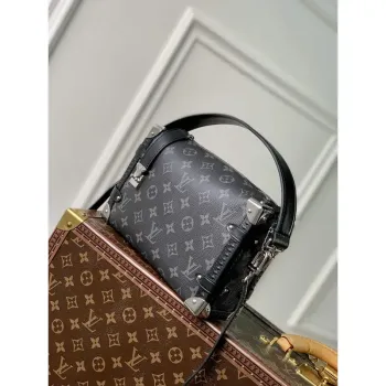 LV M46358 Louis Vuitton Side Trunk PM Handbag Black