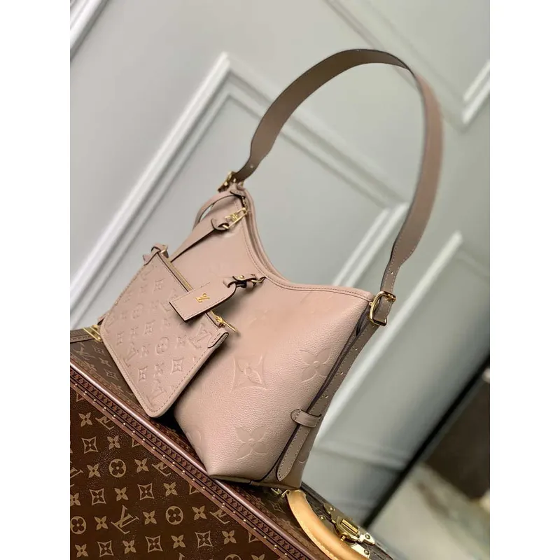 Louis Vuitton LV M46292 Carryall PM Monogram Tourterelle Gray