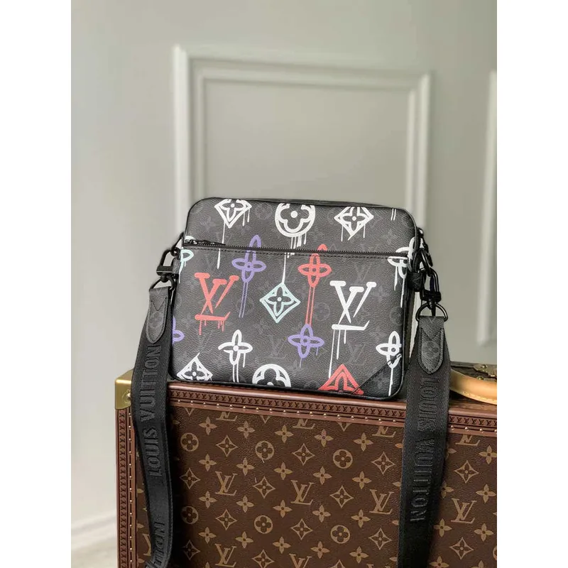 Louis Vuitton M21396 Trio Messenger Monogram LV Graffiti Orange