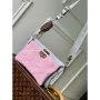LV M21056 Louis Vuitton Maxi Multi Pochette Accessoires Bag M58977 Silver and Pale Pink