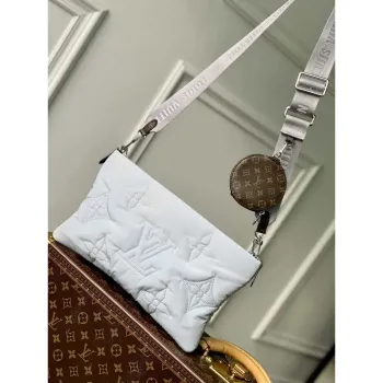 LV M21056 Louis Vuitton Maxi Multi Pochette Accessoires Bag M58977 Silver and Pale Pink