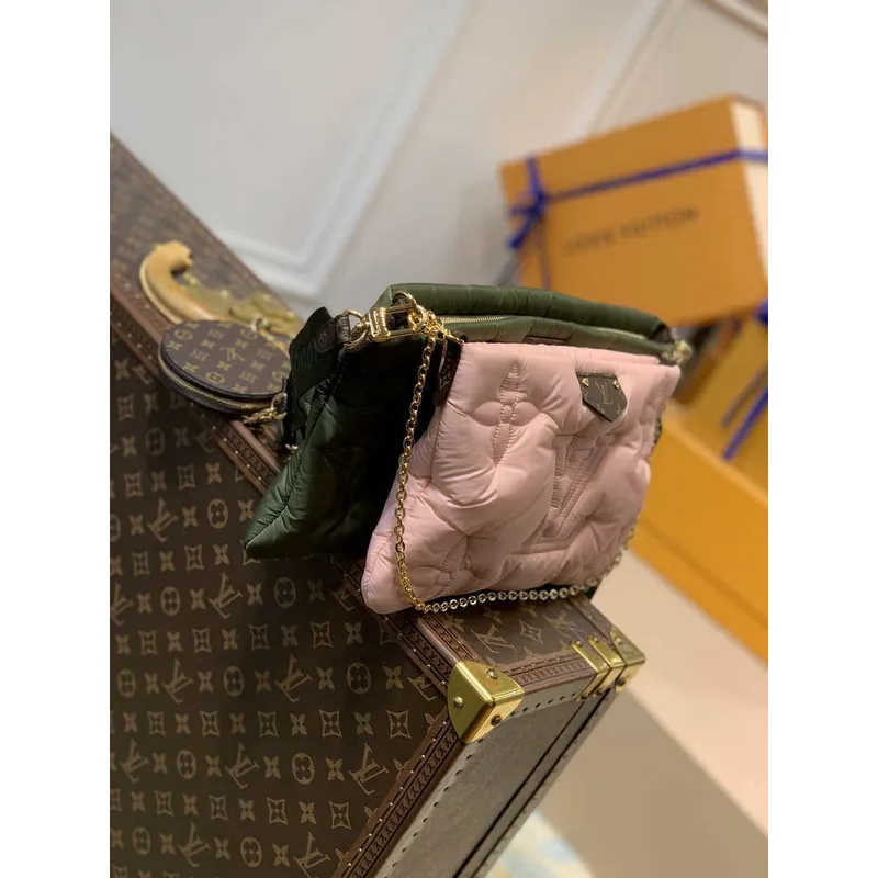 LV M58977 Louis Vuitton Maxi Multi Pochette Accessoires Bag M58980 Green and Pink