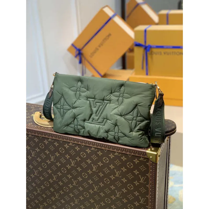 LV M58977 Louis Vuitton Maxi Multi Pochette Accessoires Bag M58980 Green and Pink