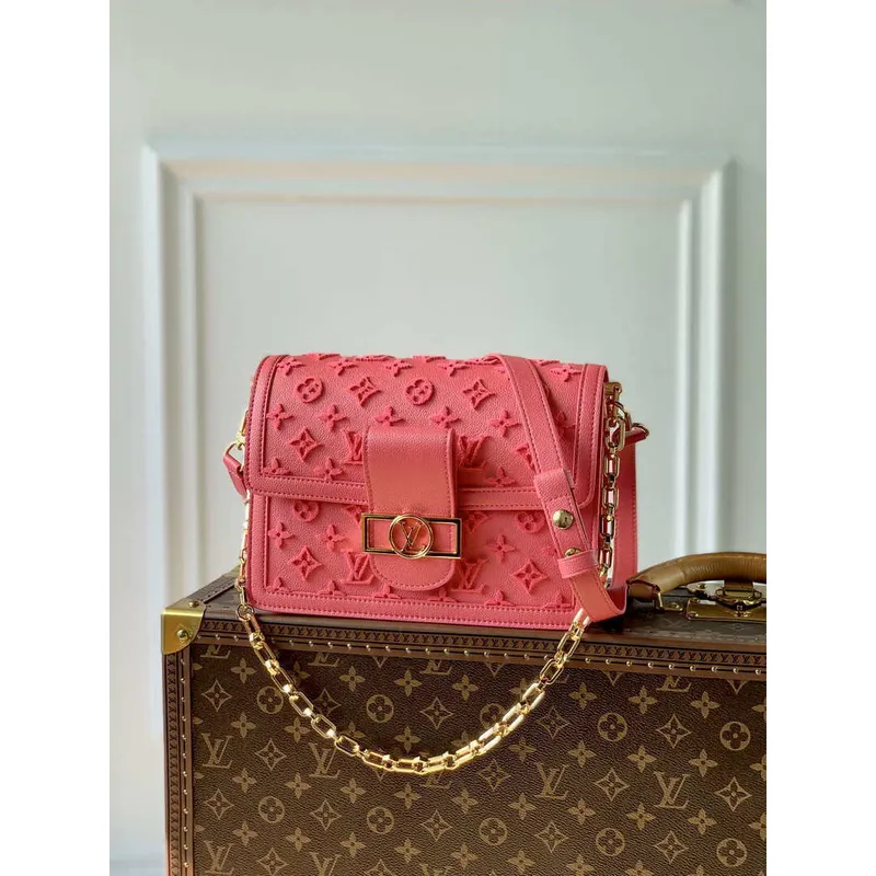 LV M20749 Louis Vuitton Dauphine MM Bag Monogram Fluo Pink