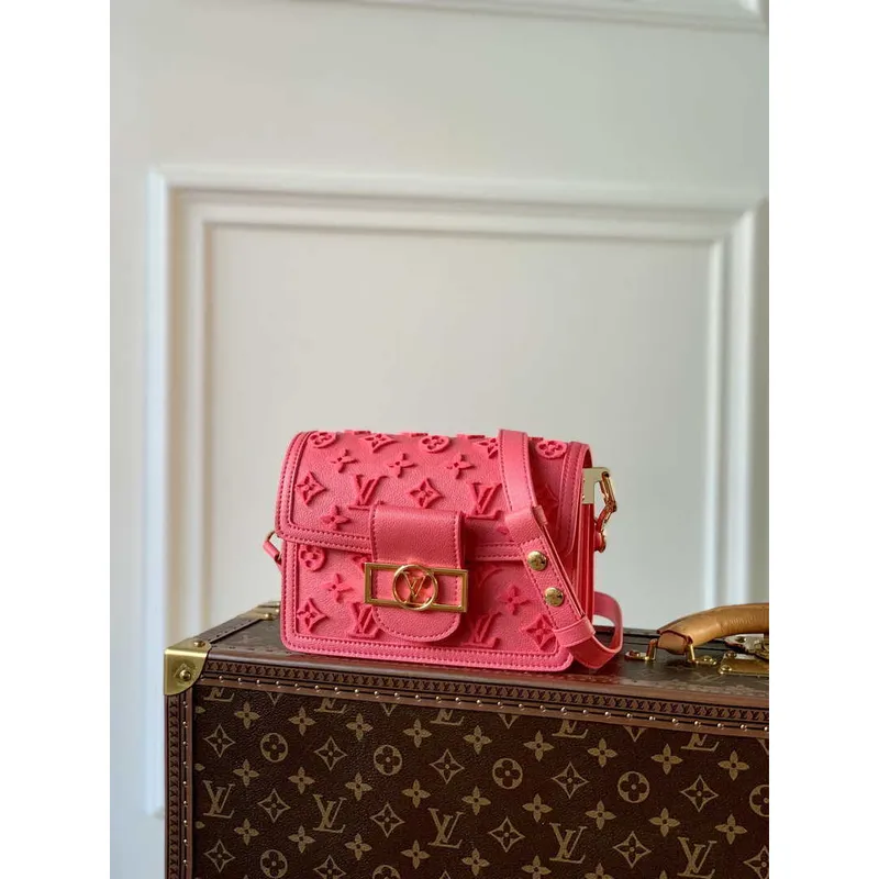 LV M20747 Louis Vuitton Dauphine BB Bag Monogram Fluo Pink