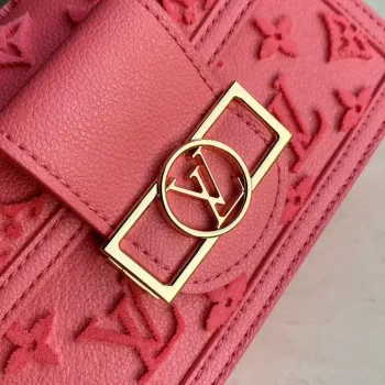LV M20747 Louis Vuitton Dauphine Mini Bag Monogram Fluo Pink