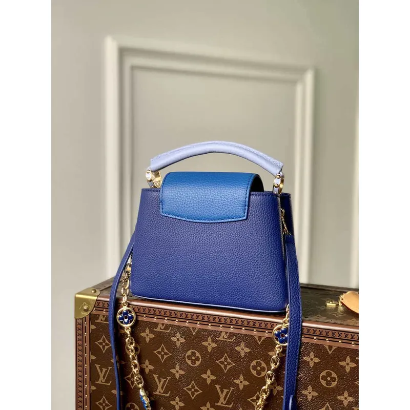 LV M20844 Louis Vuitton Capucines Mini Handbag Blue
