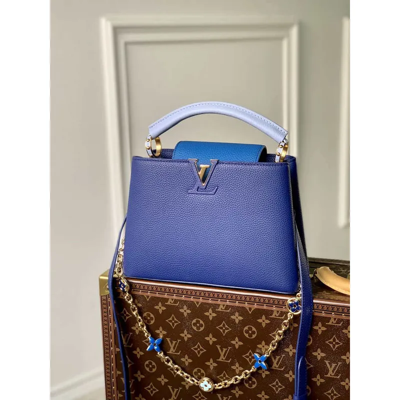 LV M20844 Louis Vuitton Capucines BB Handbag Blue
