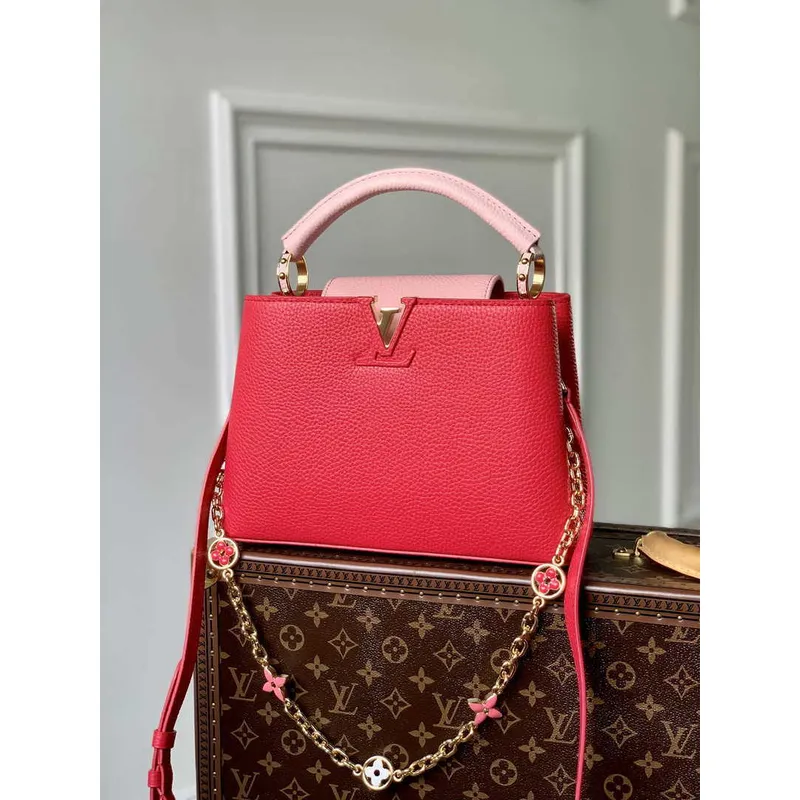 LV M20845 Louis Vuitton Capucines BB Handbag Red