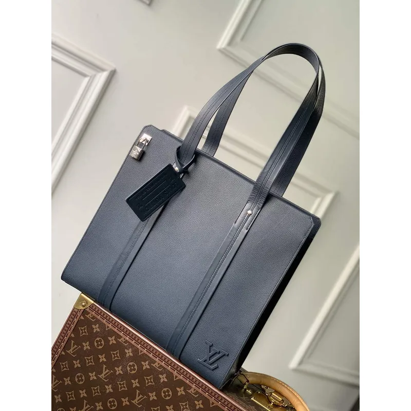 LV M21542 Louis Vuitton Takeoff Tote Bag Navy Blue