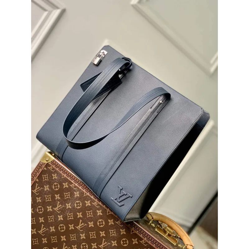 LV M21542 Louis Vuitton Takeoff Tote Bag Navy Blue