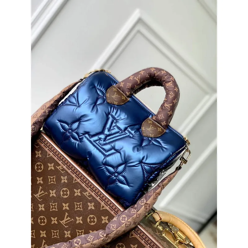 LV M21061 Louis Vuitton Speedy Bandouliere 25 Handbag Navy Blue