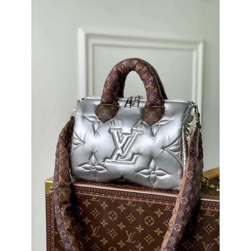 LV M20973 Louis Vuitton Speedy Bandouliere 25 Handbag Silver