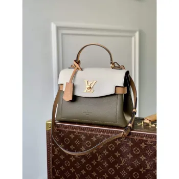 LV M20797 Louis Vuitton Lockme Ever BB Handbag Light Khaki Green