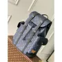 LV M46338 Louis Vuitton Christopher MM Backpack Blue