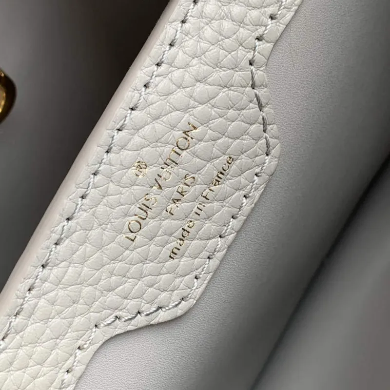 LV M21296 Louis Vuitton Capucines BB Handbag Steeple Gray / Greige