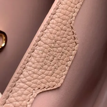 LV M21045 Louis Vuitton Capucines BB Handbag Trianon Pink / Greige