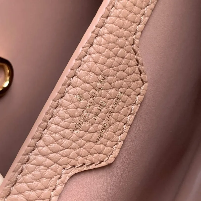 LV M21045 Louis Vuitton Capucines BB Handbag Trianon Pink / Greige