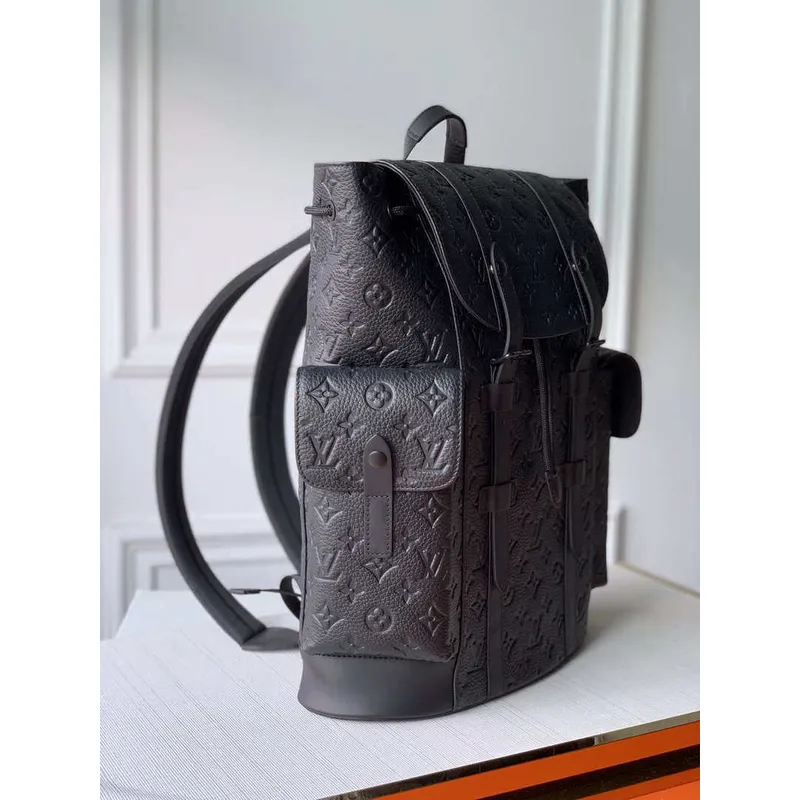 Louis Vuitton LV M55699 Christopher Backpack Taurillon Monogram N41379 Black