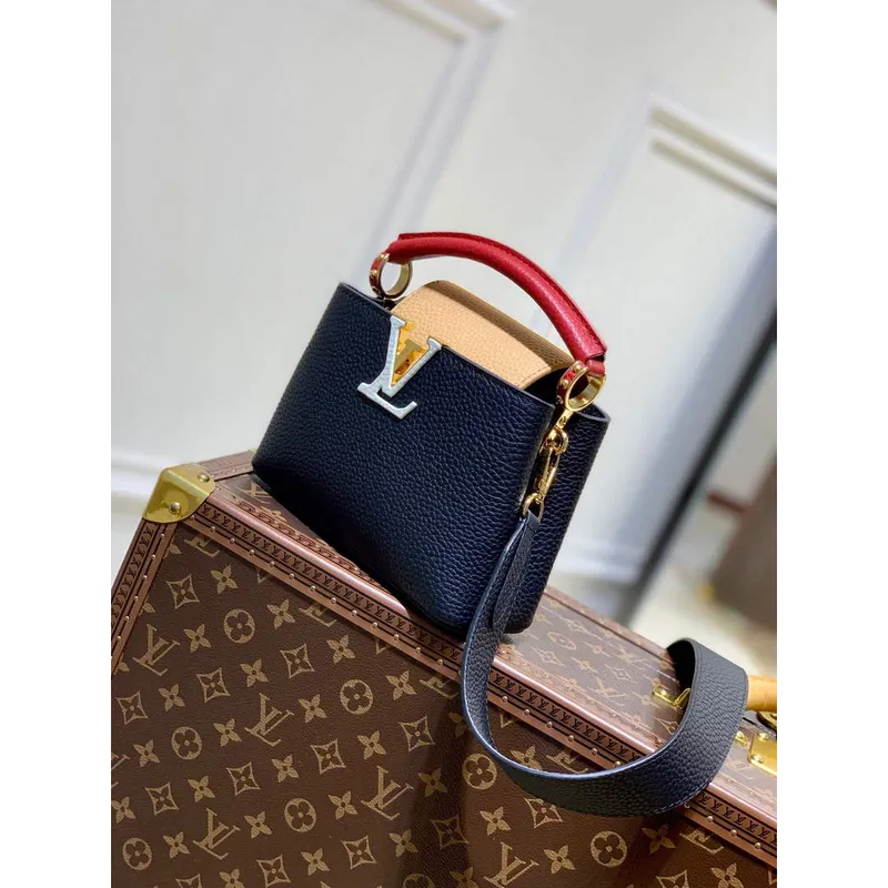 LV M20704 Louis Vuitton Capucines Mini Handbag Black