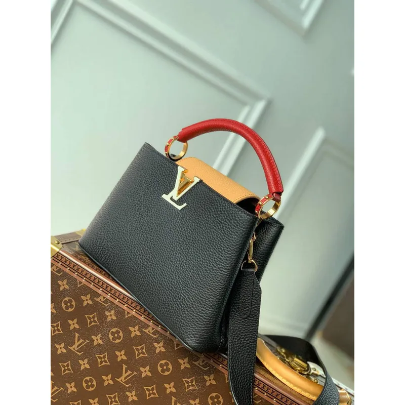 LV M20704 Louis Vuitton Capucines BB Handbag Black