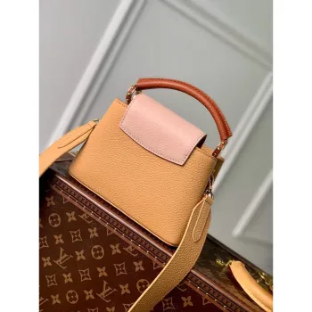 LV M20784 Louis Vuitton Capucines Mini Handbag Wood Brown